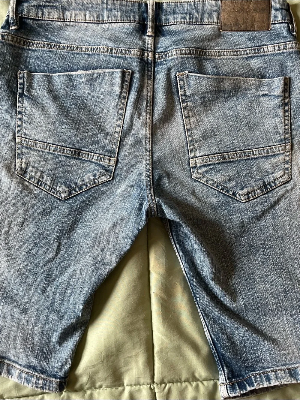 Men's Light Blue Denim Jeans Shorts - Size 48